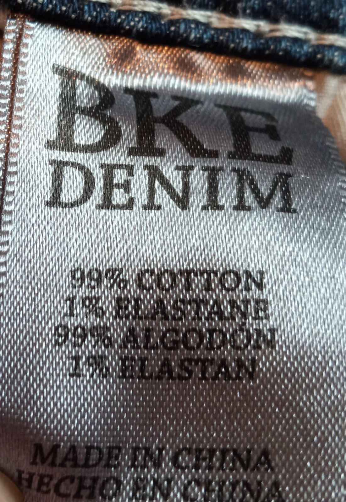BKE Buckle BLUE Jeans Men 31L Jake Straight Leg Stretch Western Thick Stitch