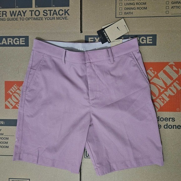 Nike Tour Chino Golf Shorts Plum Dust Mens Size 36