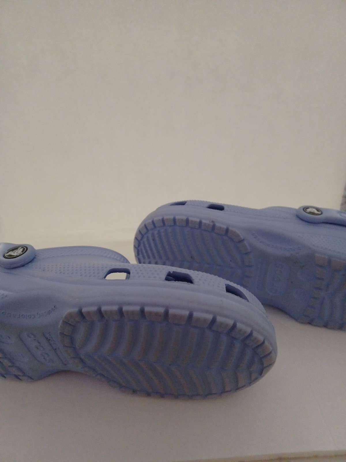 Crocs Classic Clog Purple Slip-On Sandals US 5 Synthetic Comfort Logo