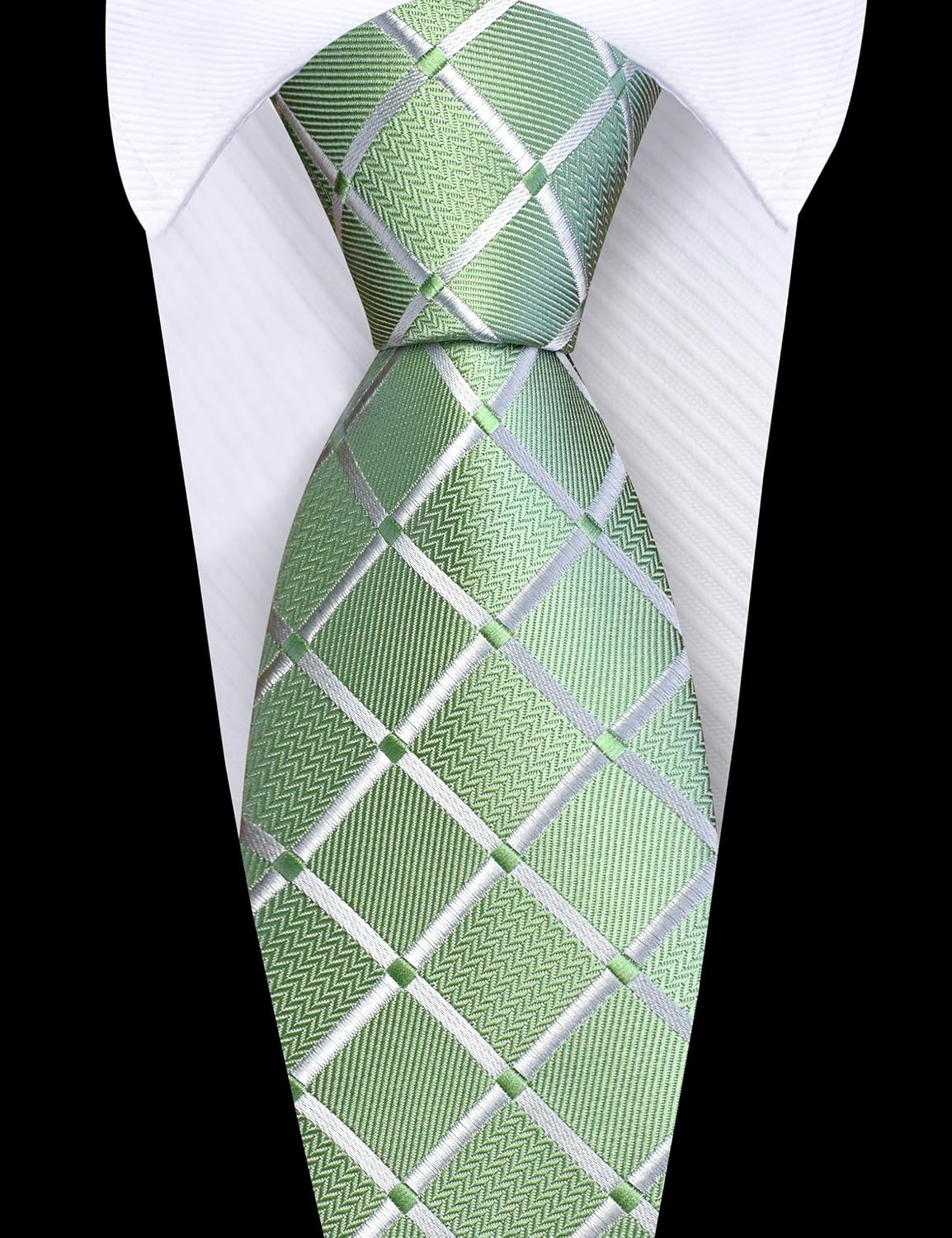3.15″(8Cm) Fashion Solid Plaid Ties Mens Woven Jacquard Necktie for Wedding