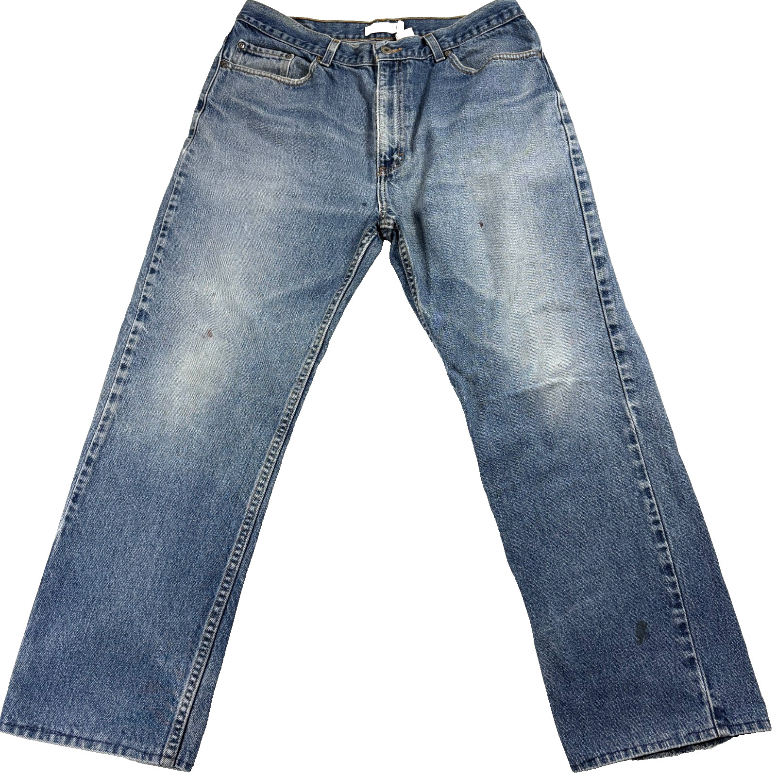 Sonoma Jeans Mens 36×30 Blue Straight Leg Denim Pants Vintage Workwear Fade Worn