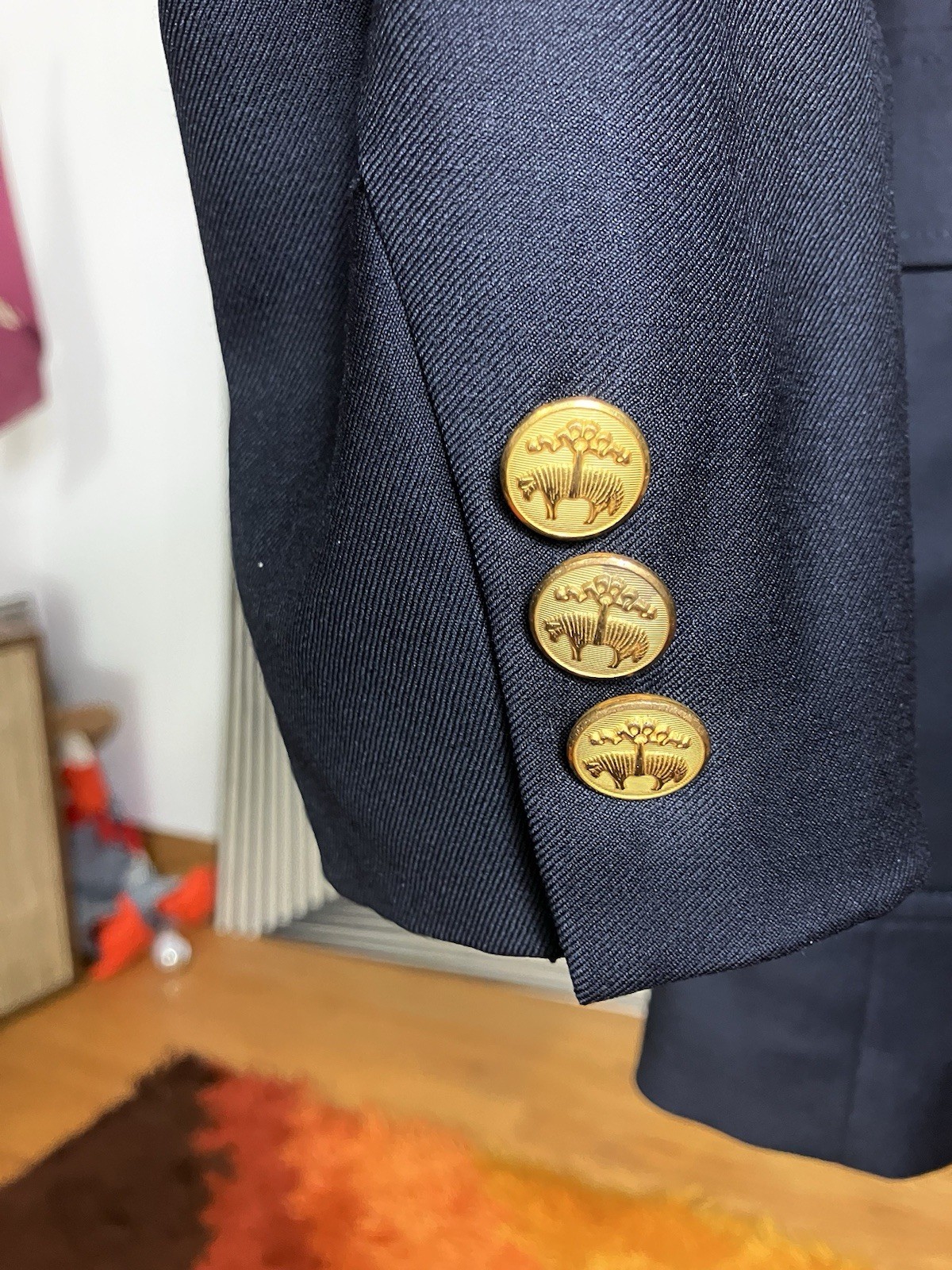 Brooks Brothers LORO PIANA Navy Wool Blazer Patch Pocket Boys 20 Men’s 38 S