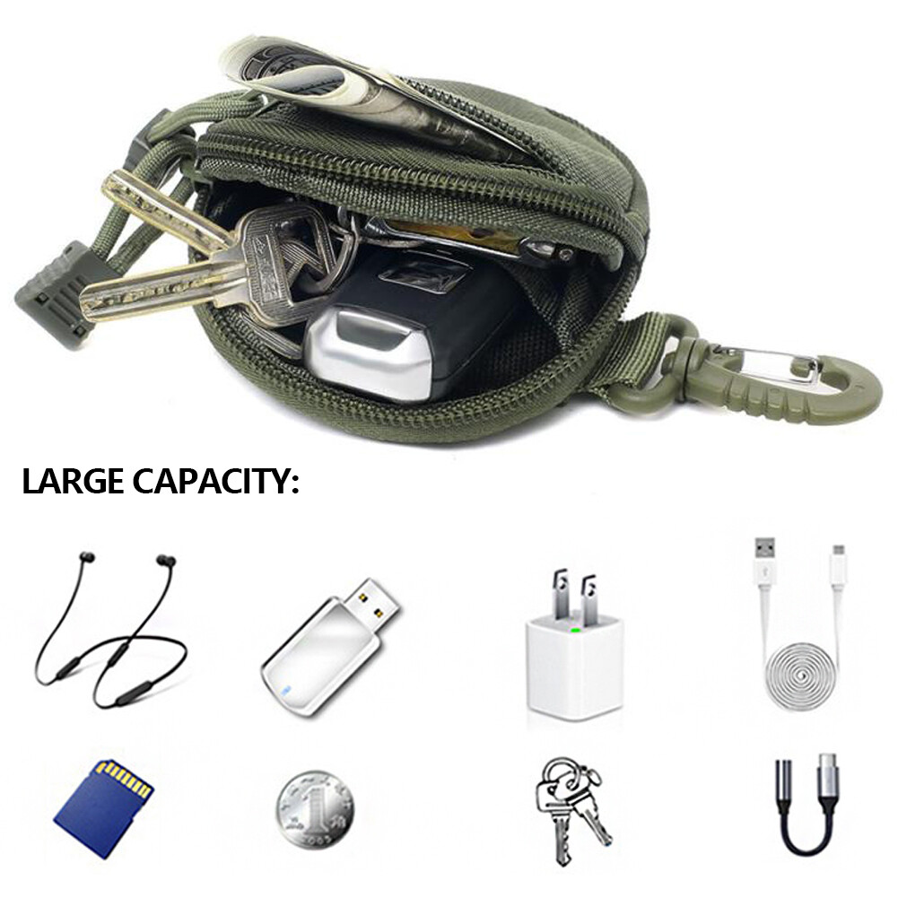 Tactical Molle Pouch EDC Card Bag Wallet Key Holder Money Case Pack Earphone Bag