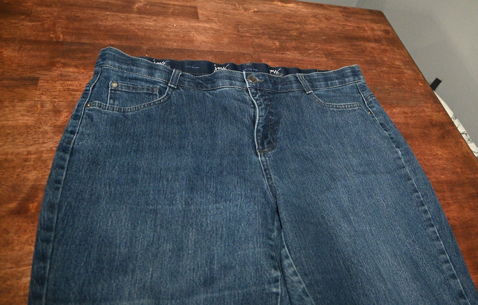 Just My Size Womens Plus Size 20 Denim Jeans Comfort Waist Band Medium Wash JMS