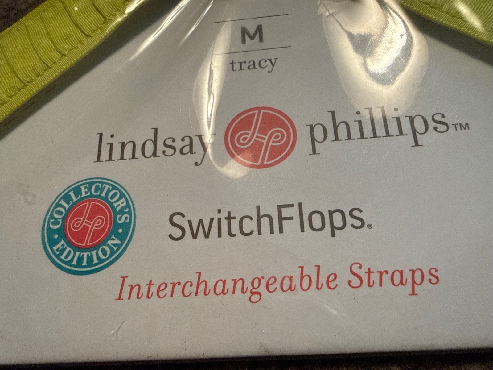 Lindsay Phillips Switchflops Interchangeable Straps Tracy Green Beads Sz M NEW