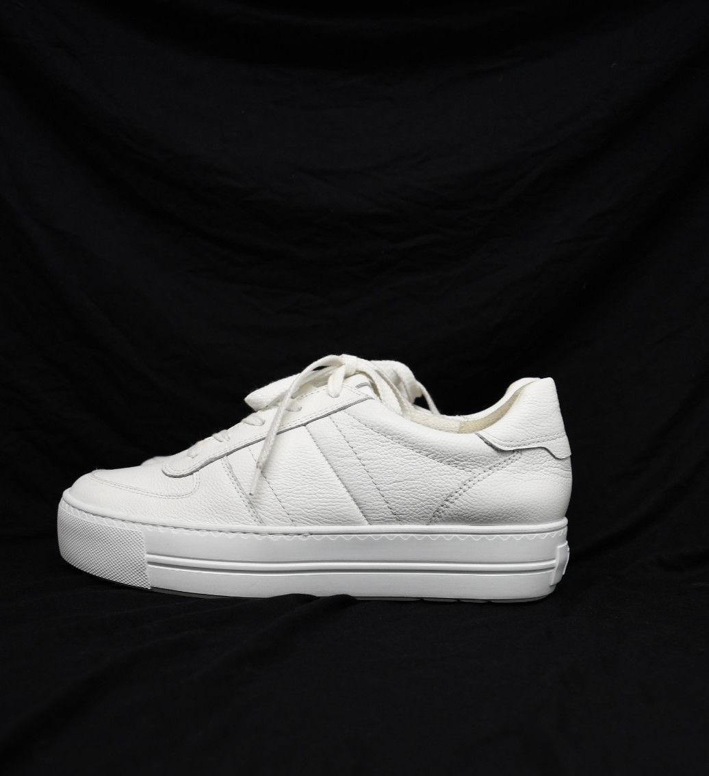 NEW $500 Paul Green Unity Platform Sneaker white leather lace up 8.5 US (A4)