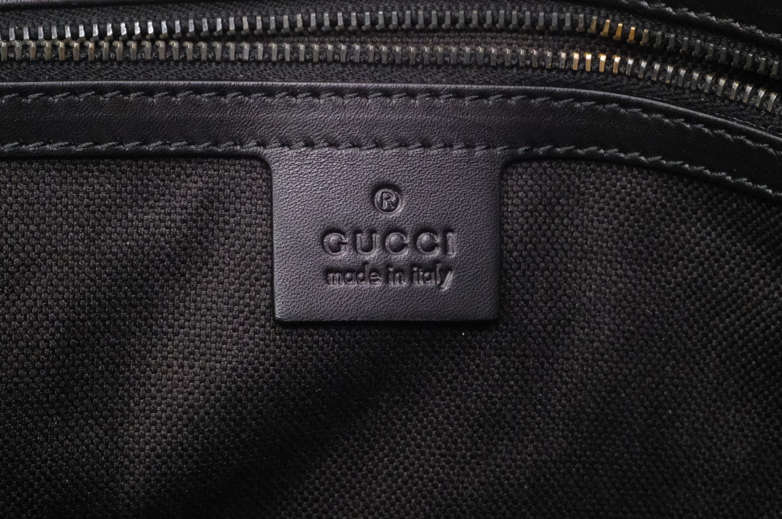 Authentic Gucci Soft Stirrup Tote Bag in Black Suede 296855