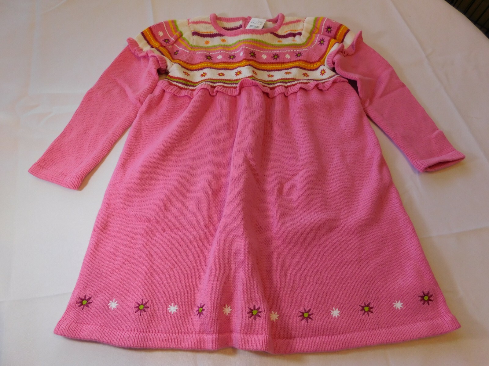 The Children’s Place Girl’s Baby Sweater Dress Pink Stripes Size Variations NWT