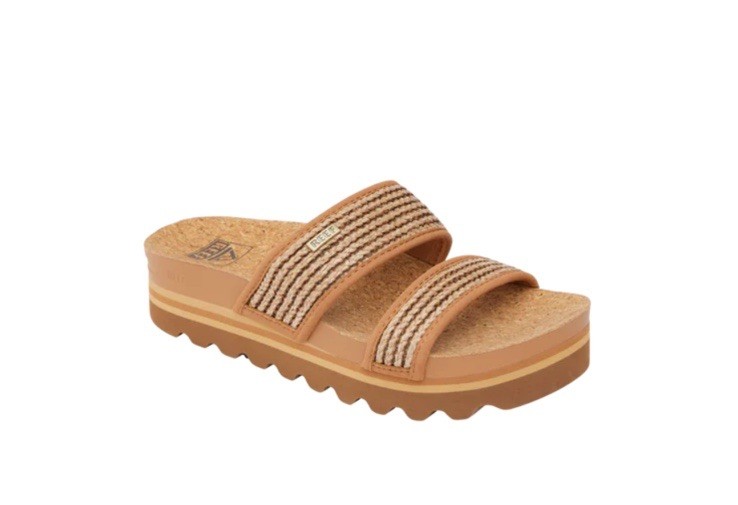 REEF Cushion Vista Hi Sandal-Chocolate Raffia New Women’s Sizes
