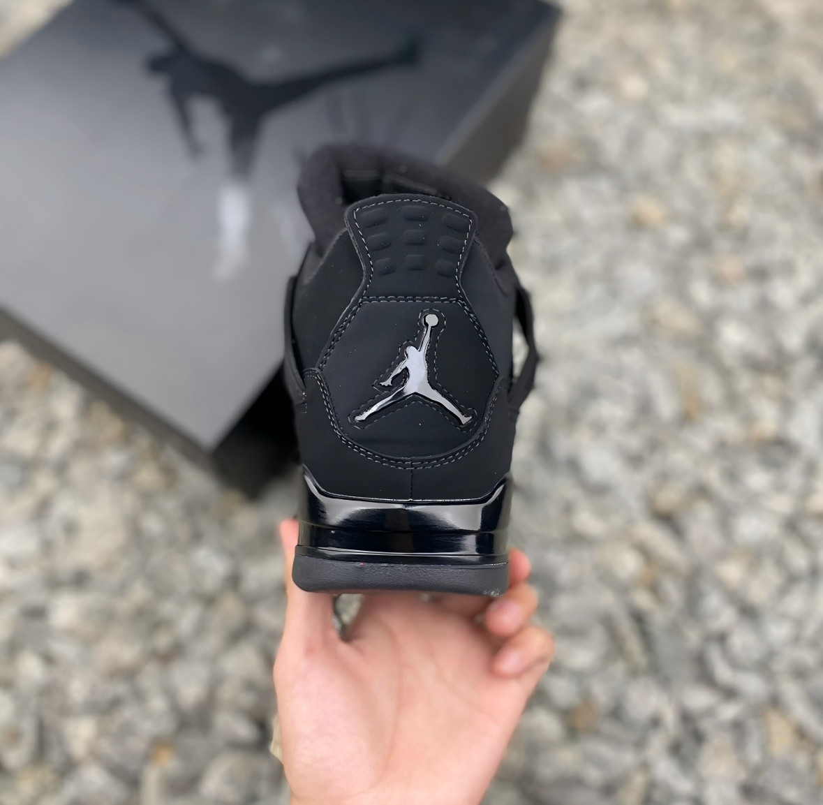 Jordan 4 “Black Cat”Retro Men’s Black Basketball Shoes Mid-Top