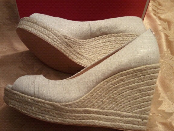 NEW! COACH SHOES “MILAN” GOLD PLATFORM MET WOMEN WEDGE SIZE 10