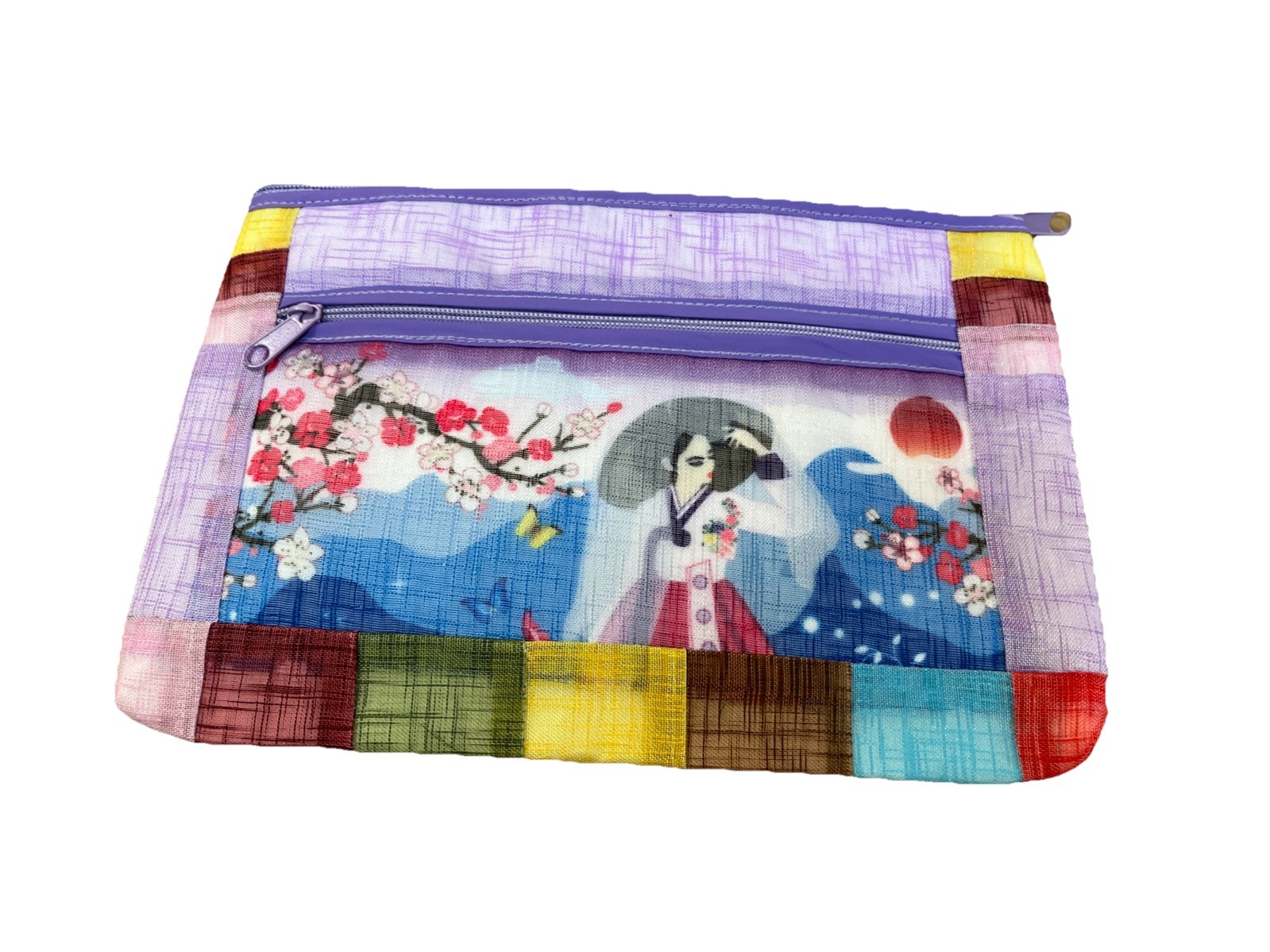 korean traditional pouch / make up case / wallet/ gift/ Lovely Lady In Hanbok!