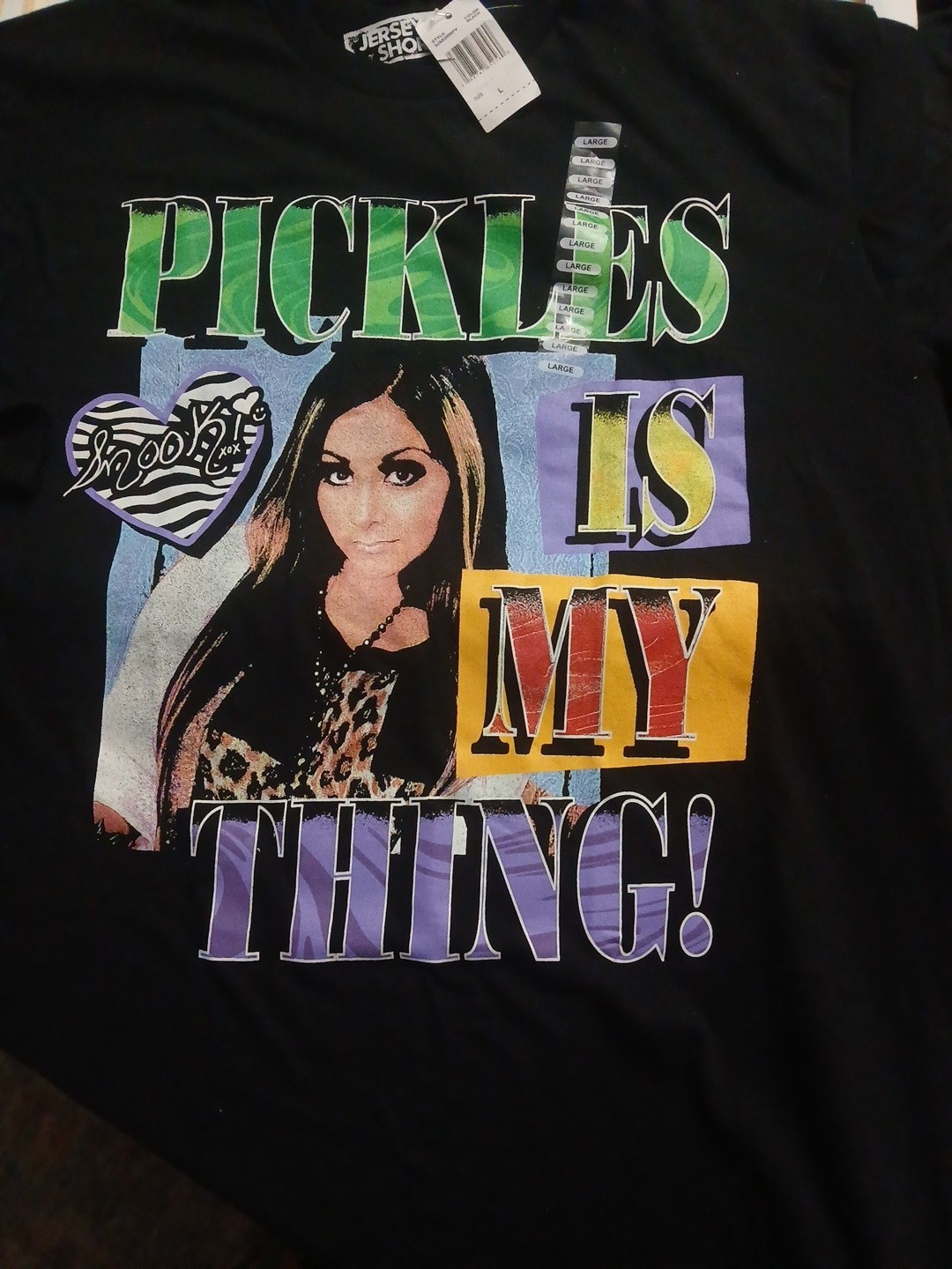 MTV Jersey Shore Snooki Pickles Is My thing T-Shirt Size L