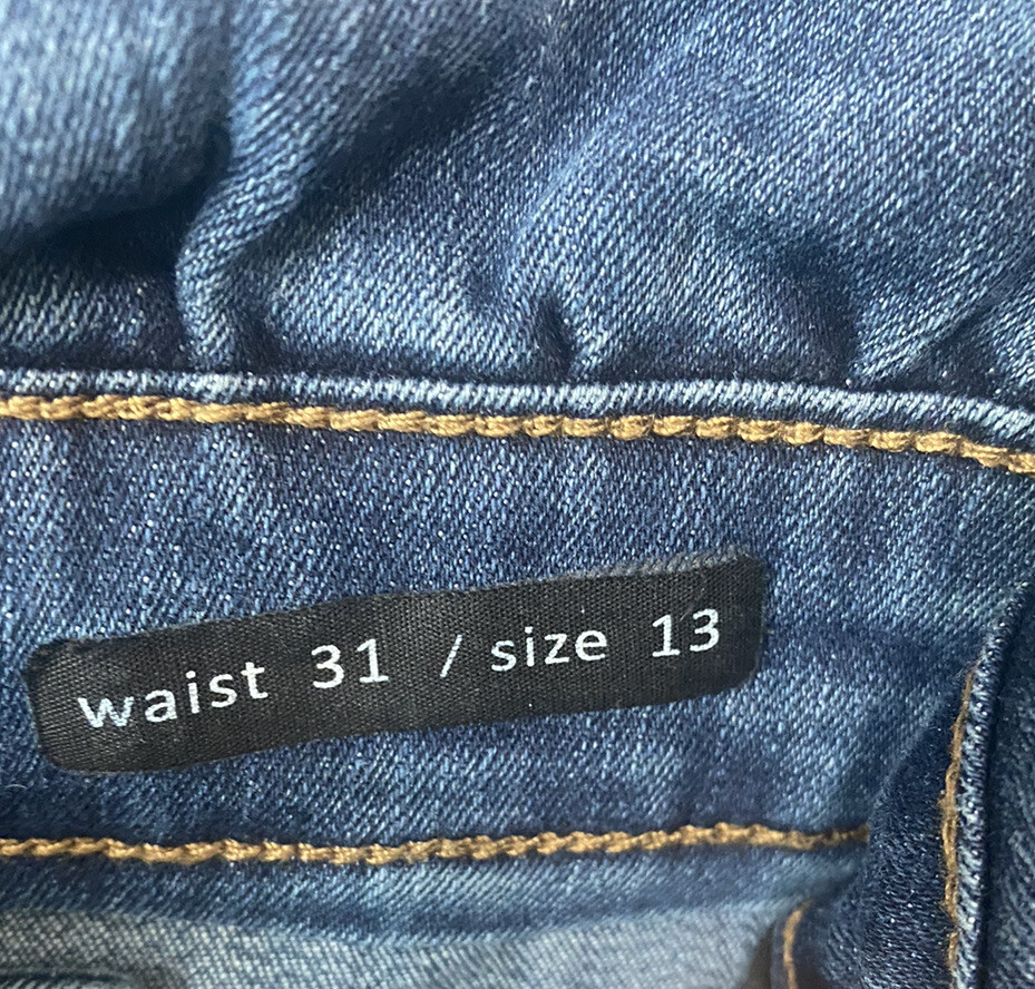 Black Label C’est Toi Blue Demin Paperbag Jeans Size 13 Waist 31