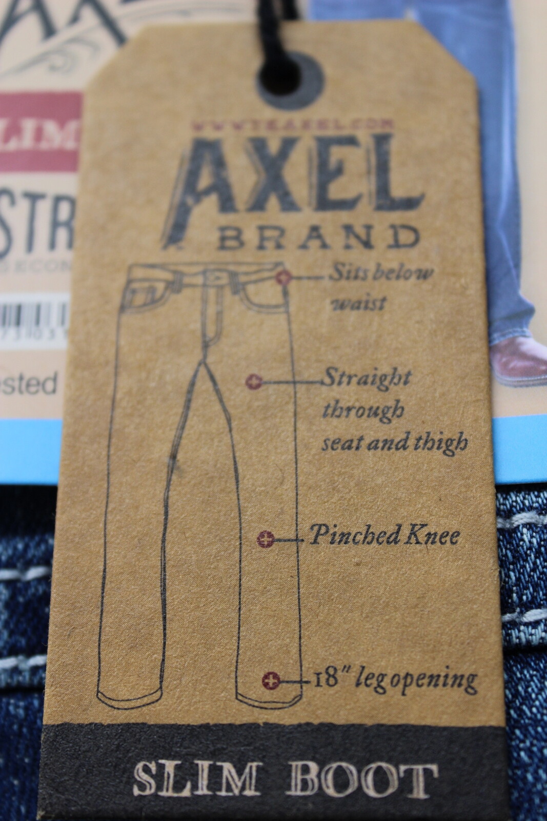 T K Axel Men’s Slim Bootcut Stretch Jeans Dark Wash 40 X 30 40X30 Blue New Boot