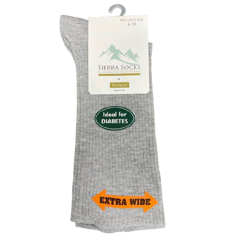 Sierra Socks Diabetic/Arthritic Rayon from Bamboo Soft Crew Comfort Top Socks