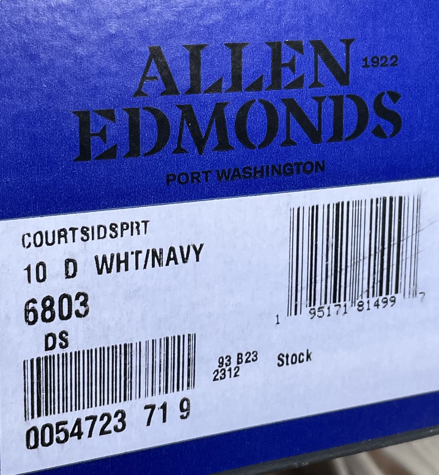 Allen Edmonds Courtside Sneakers Mens Size 10D -New- Spring 2023 please read