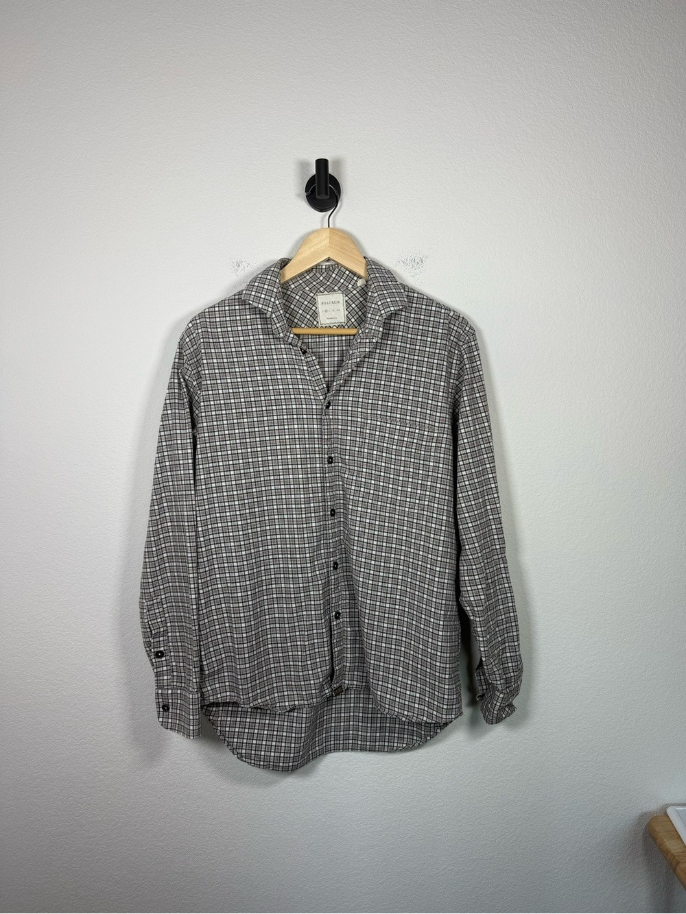 Billy Reid Standard Cut Plaid Button Down Shirt Men’s Medium