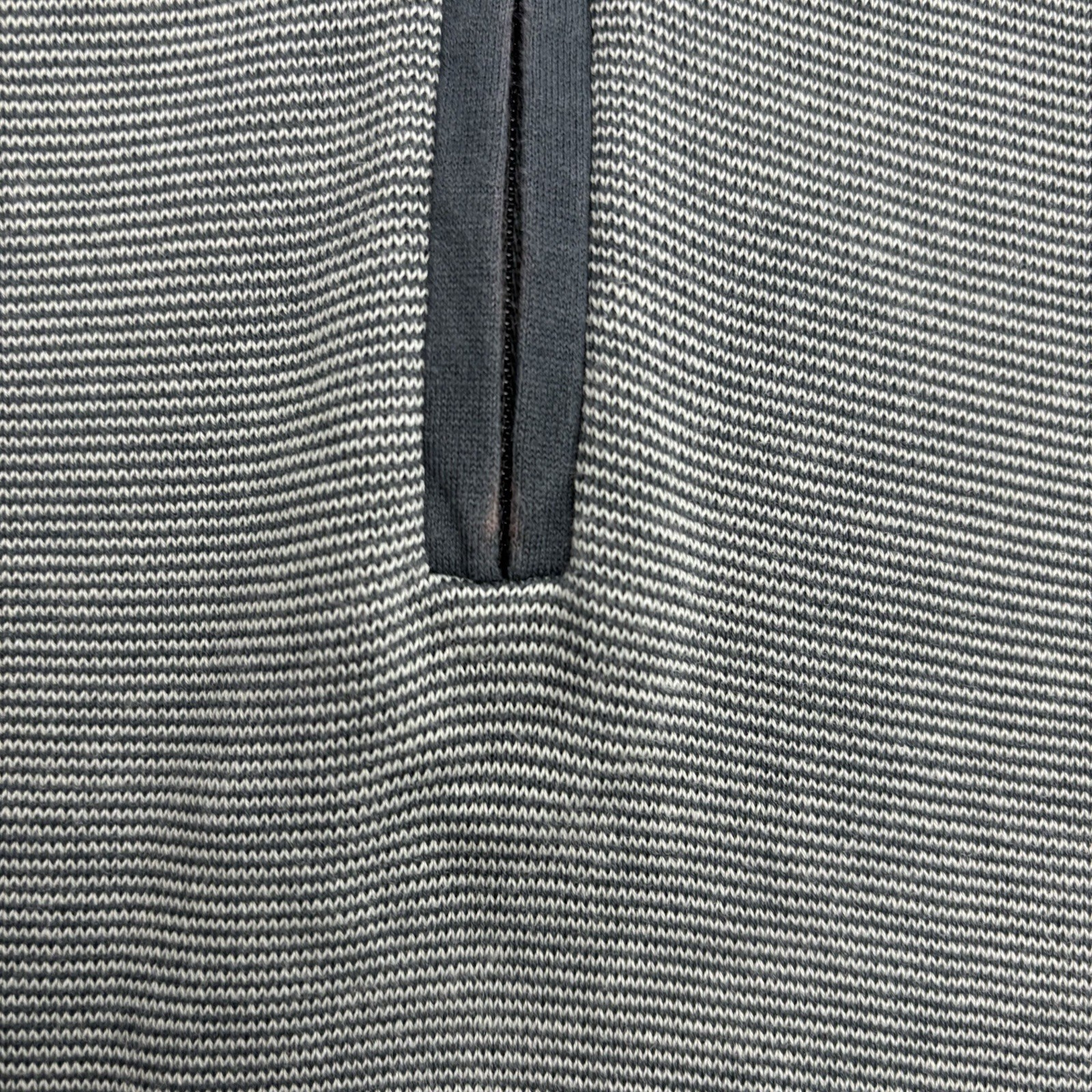 Corneliani Quarter Zip Polo Mens 54 Large Green Cotton Jacquard Pullover Italy