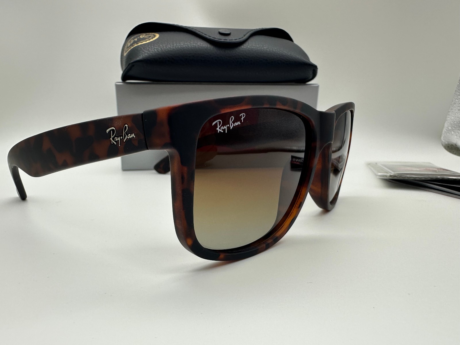 Ray-Ban Justin Classic RB4165 Tortoise Polarized Brown Men Sunglasses 54mm