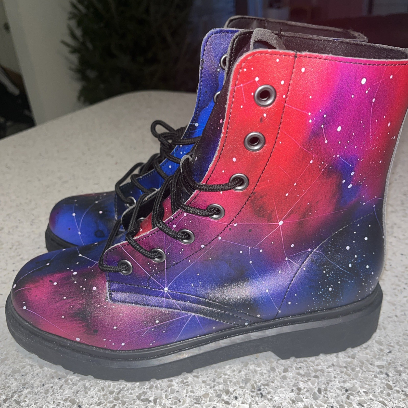 Rogue + Wolf Night boots Vegan Leather Doc-Style Boots Goth 9.5 Men, 11 Women
