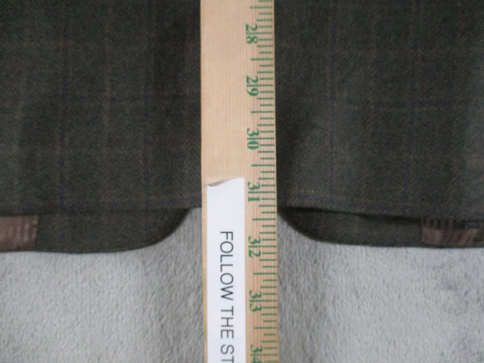 Tallia Blazer Mens Large Green Wool Windowpane Plaid Sport Coat Made Canada