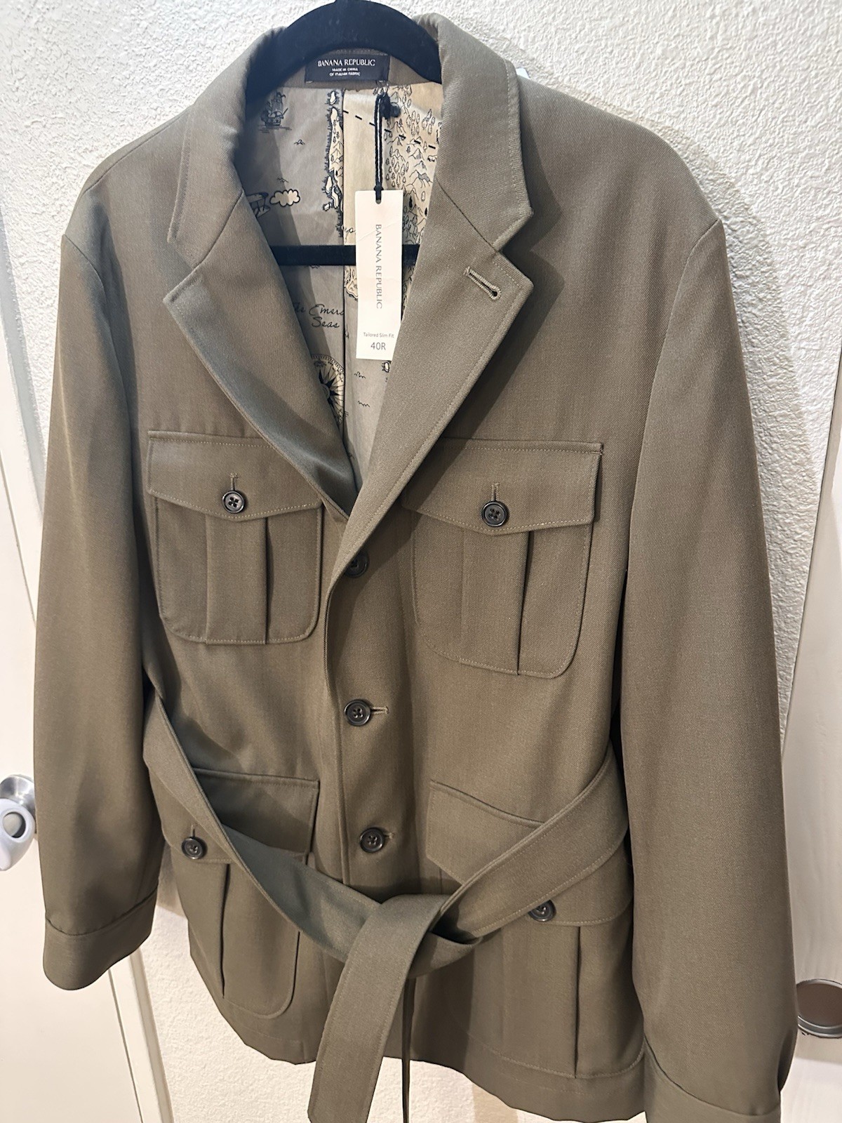 Banana Republic NEW Expedition 44 Heritage Mens Blazer Utility Safari Jacket