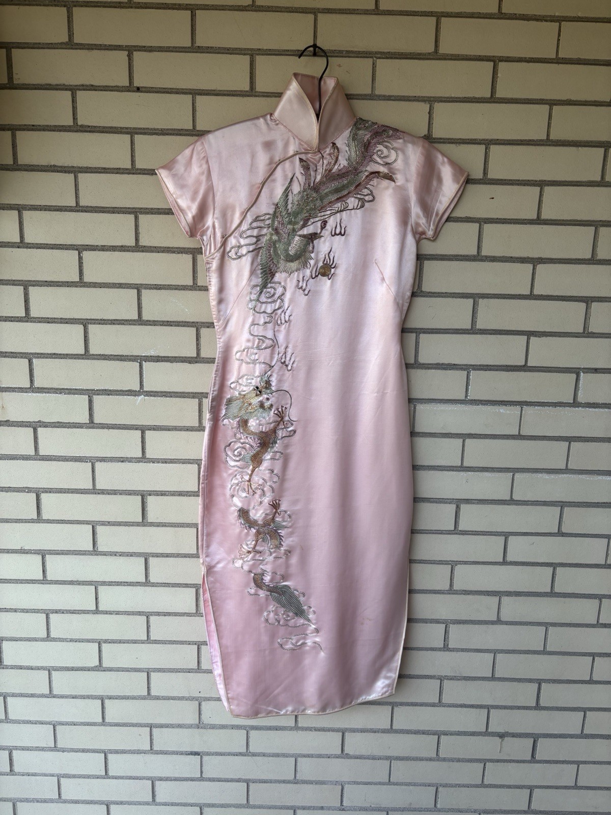 Vintage 40s 50s Silk Chinese Qipao Cheongsam