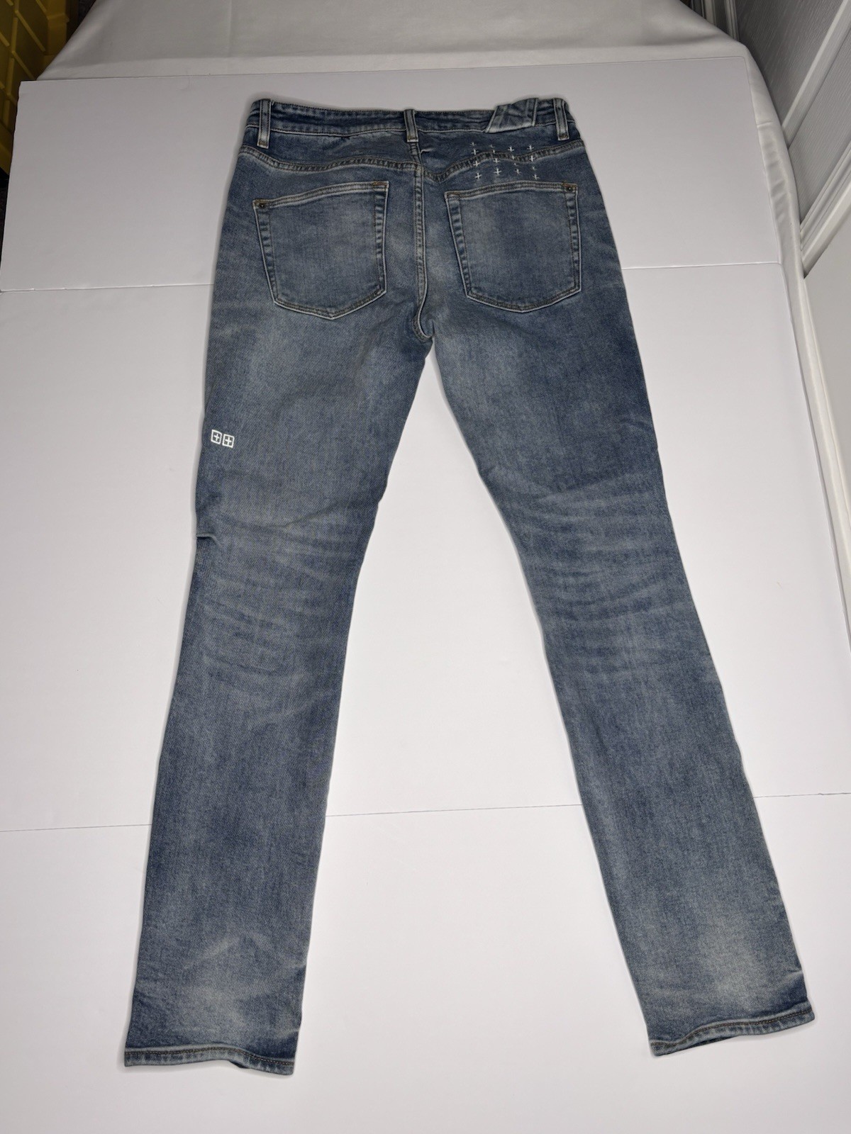 Ksubi Van Winkle Nightfall Jeans Mens 31 Blue Slim Fit Stretch Denim Button Fly
