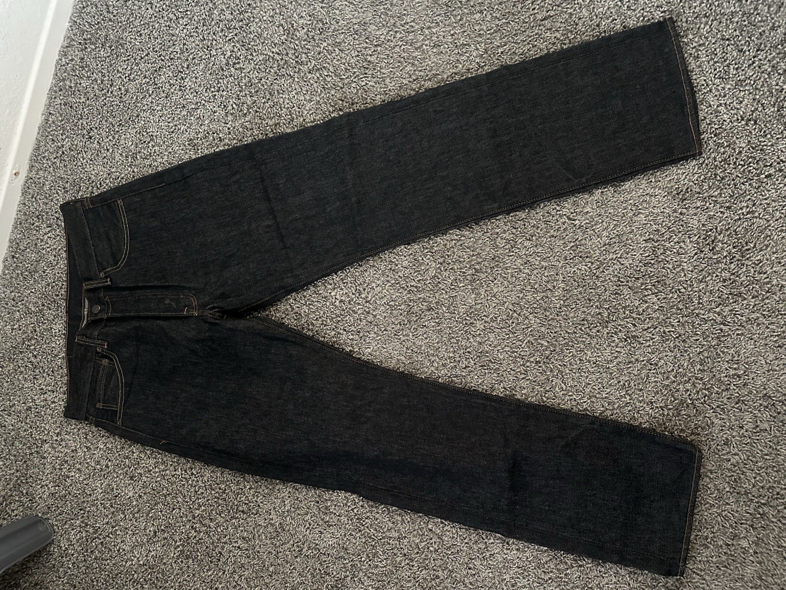 Levi’s Men’s Gray Dark Wash Straight Leg Denim Jeans Mid Rise Button Fly