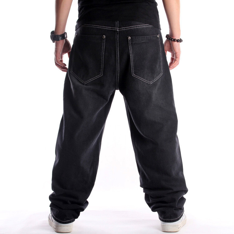 Men’s Washed Jeans Hip hop Pants Baggy Trousers Oversized 34 36 38 40 42 44 46