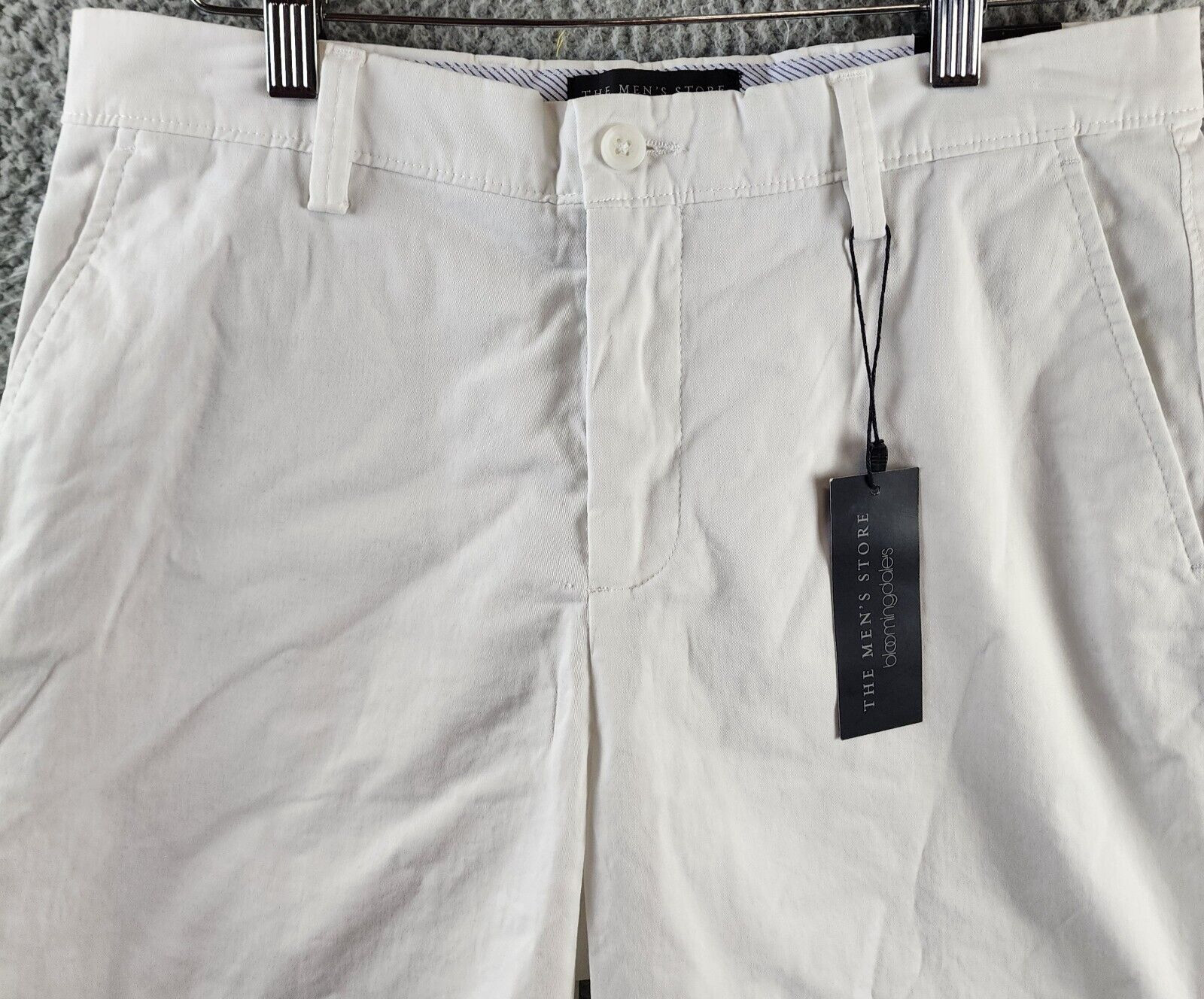 The Men’s Store at Bloomingdale’s Twill Regular Fit Shorts Men’s 30 White Pocket