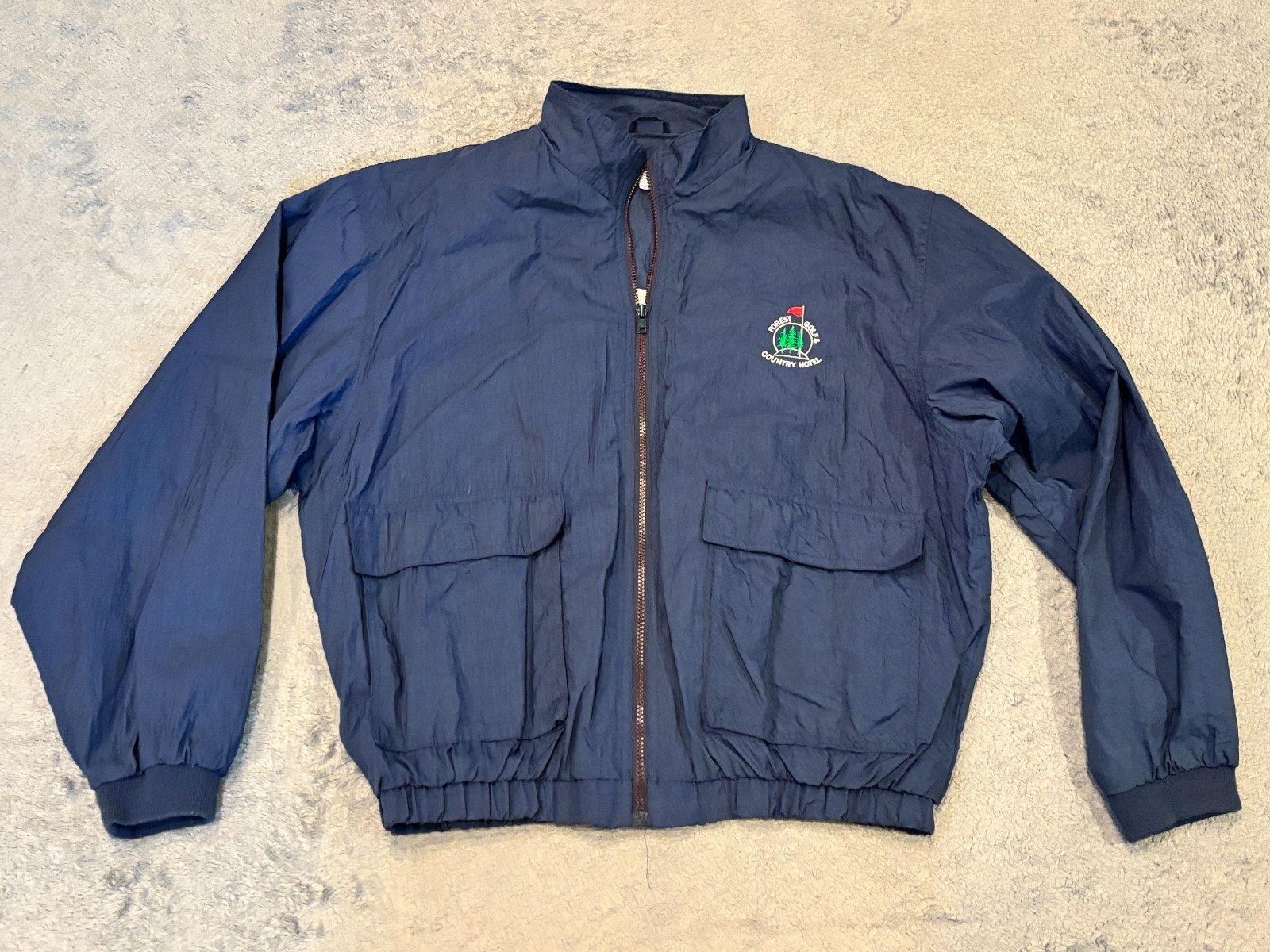 Slazenger Jacket Mens Large Blue 1/4 Zip Pullover Golf Windbreaker Logo