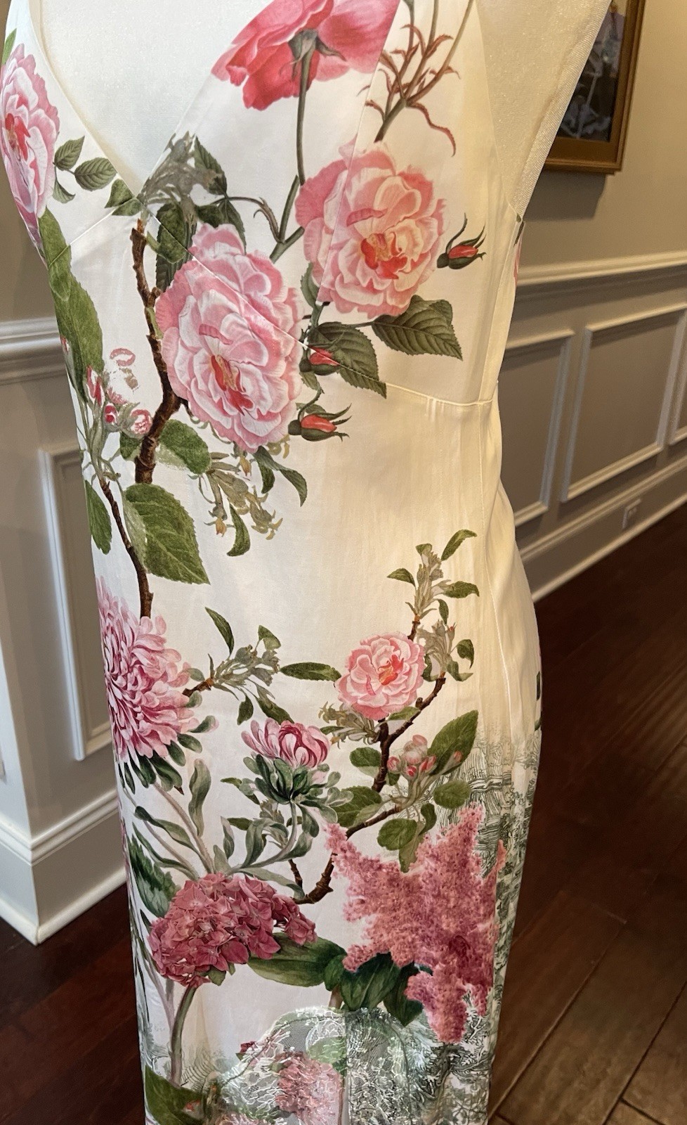 Alice & Olivia Floral Julietta Cutaway Lace MIDI Dress NWT MSRP $495 Sz 6
