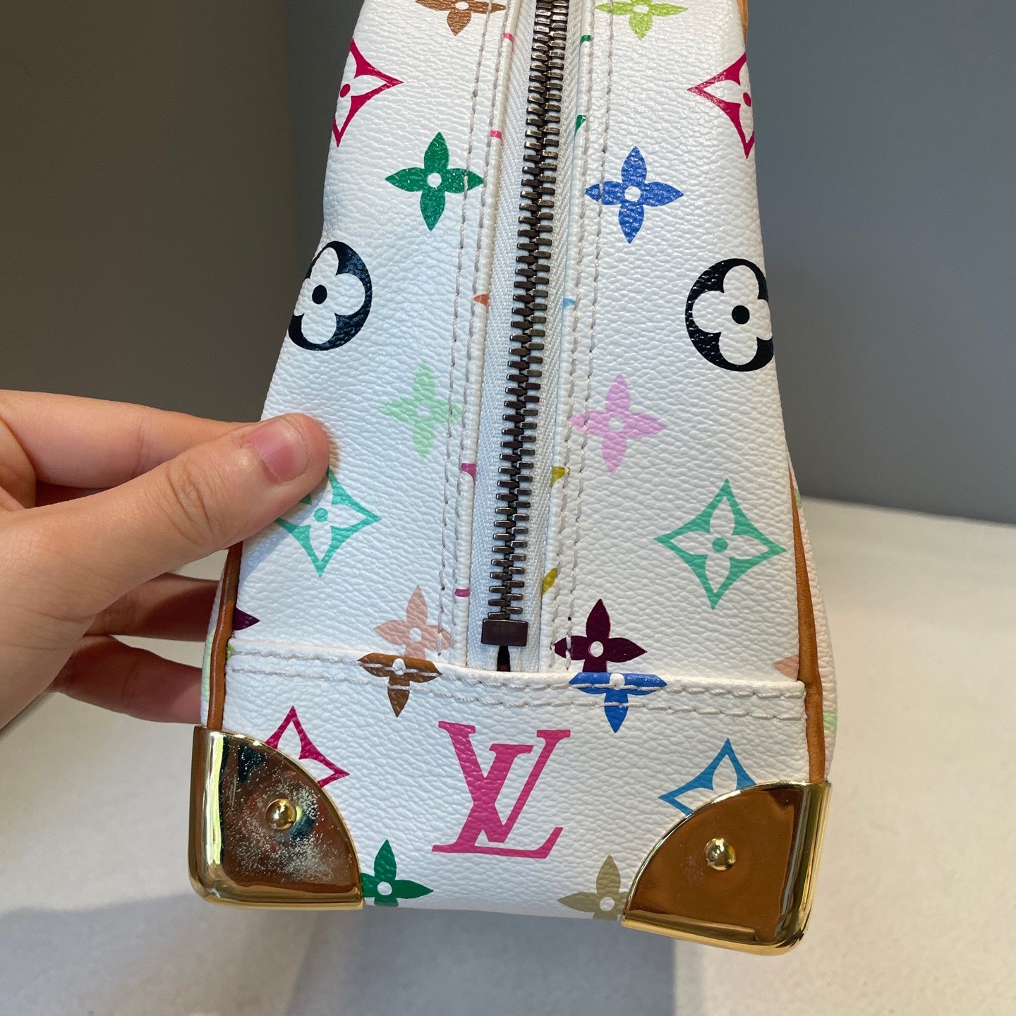 Louis Vuitton Murakami White Multicolor Monogram Handbag