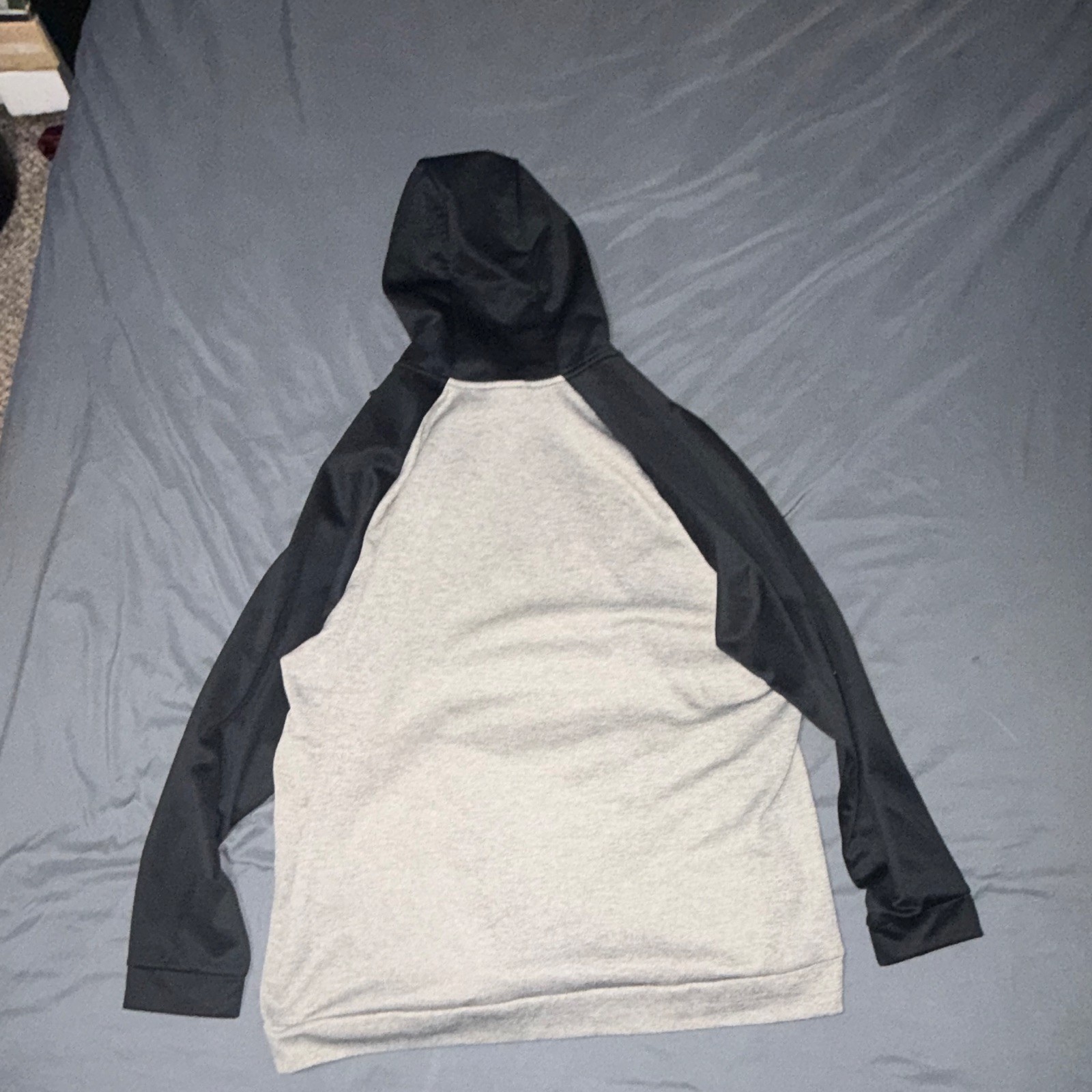 Nike Dri-FIT Men’s XXL Gray/Black Pullover Fleece Hoodie Logo Regular Fit
