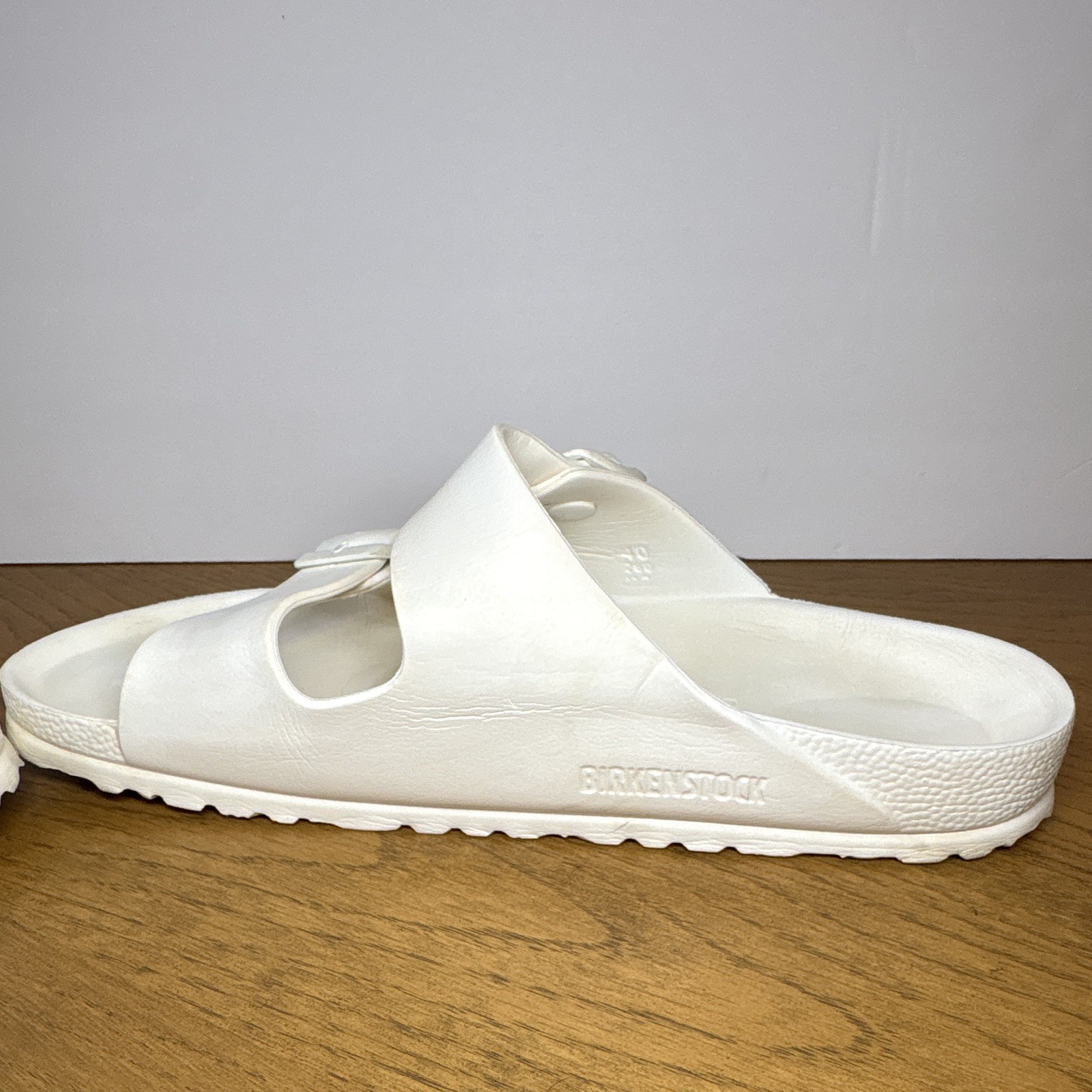 Birkenstock Arizona White Two Strap Buckle Slide US W9 M7 EU 40