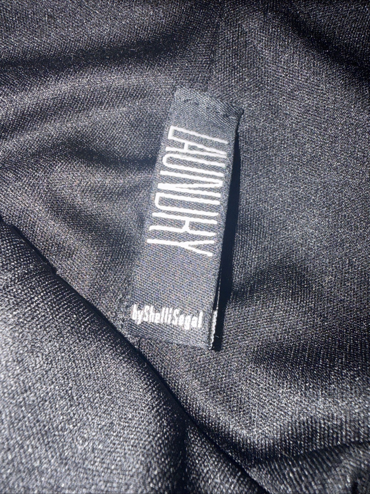 Vintage Laundry By Shelli Segal Black Open Back Midi Dress Minimalist 90s Y2K