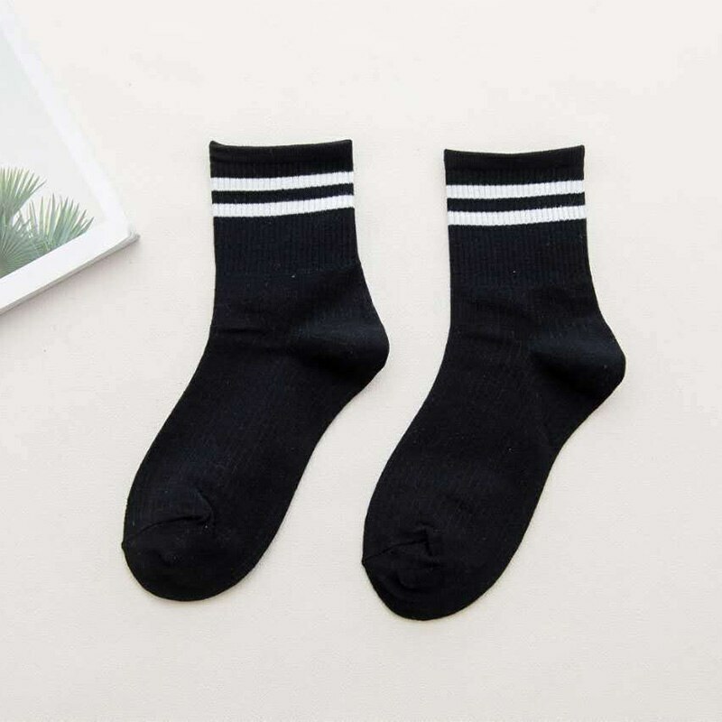 Socks School Cotton Loose Striped Crew Sport Colorful Women Sox Harajuku