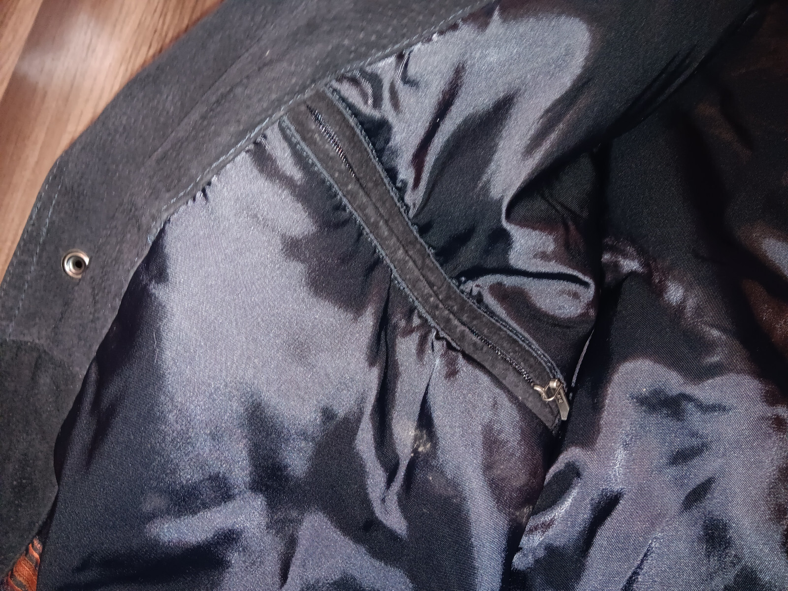 High Noon black Leather Suede Fringe Mens Western style Medium size jacket