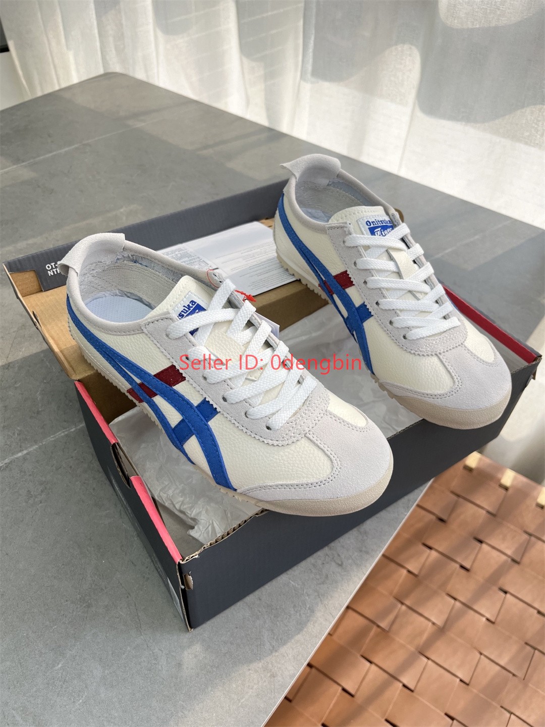 Retro Onitsuka Tiger MEXICO 66 Casual Shoes White/Blue Red Sneakers New with Box