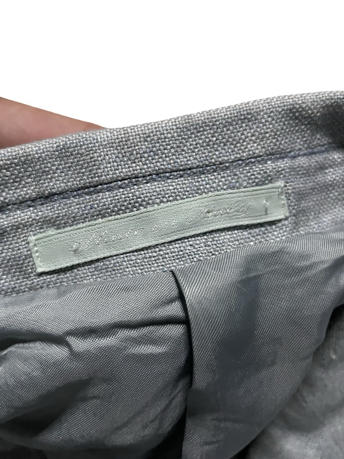 Corneliani 100% Linen 3 Button Blazer Gray IT 54/US 44 Unstructured Mens Jacket