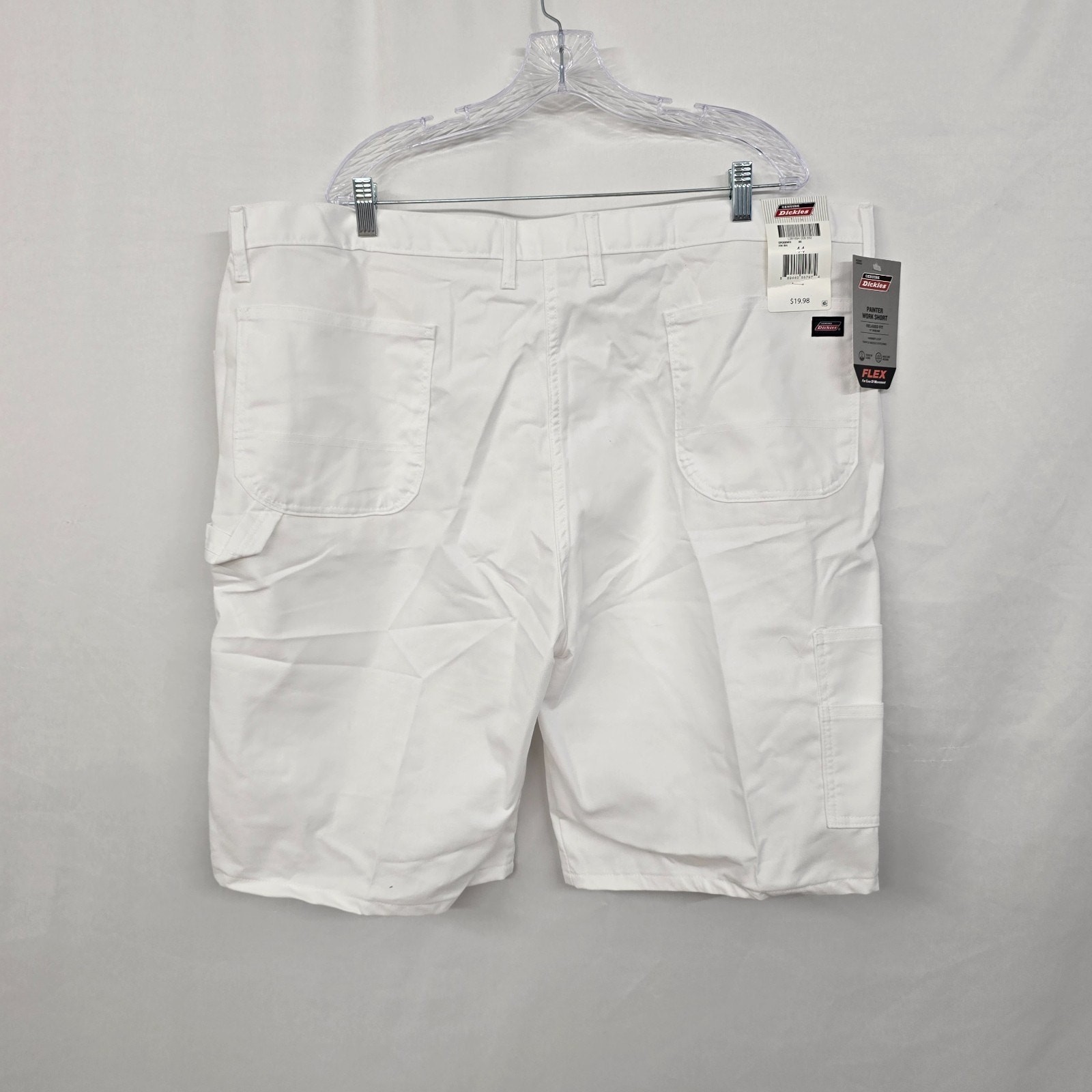 Dickies Painter Work Short Men’s 44 White Relaxed Fit Hammer Loop 11″ Inseam NWT