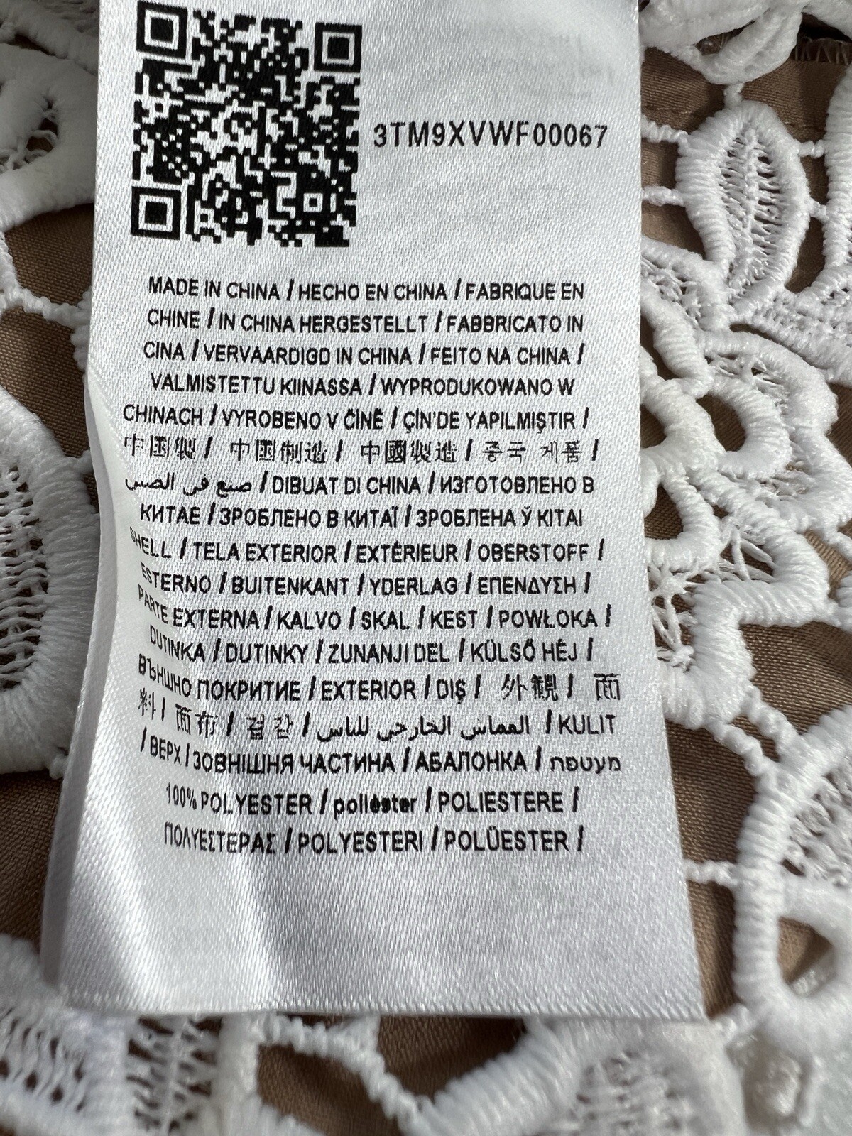 NWT GUESS Brilliant White Spaghetti Strap Nevaeh Popover Lace Dress Size S Small