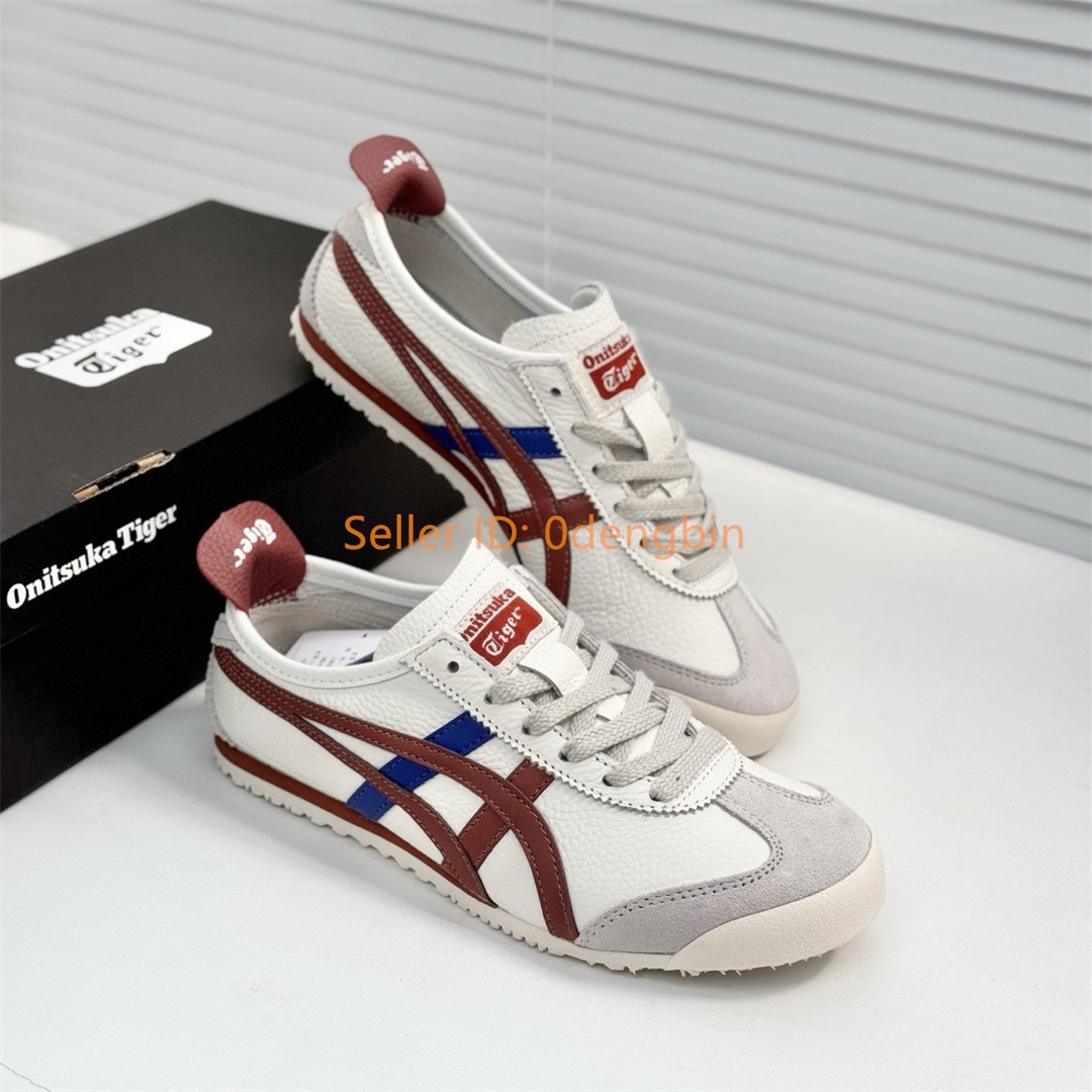 Retro Onitsuka Tiger MEXICO 66 Mens Womens Sneakers White/Red Blue 1183A201-206