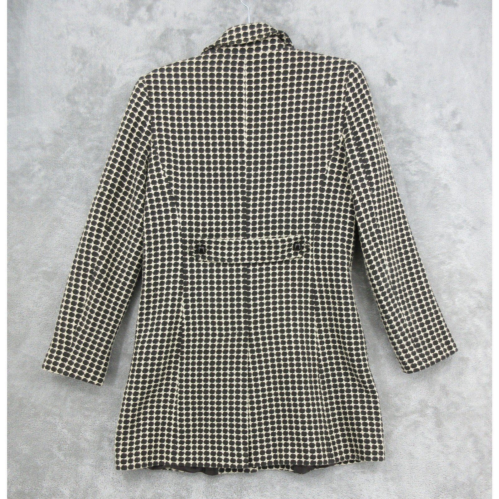 Ann Taylor Coat Womens Size 6 Polka Dot Button Office City Career Preppy Lined