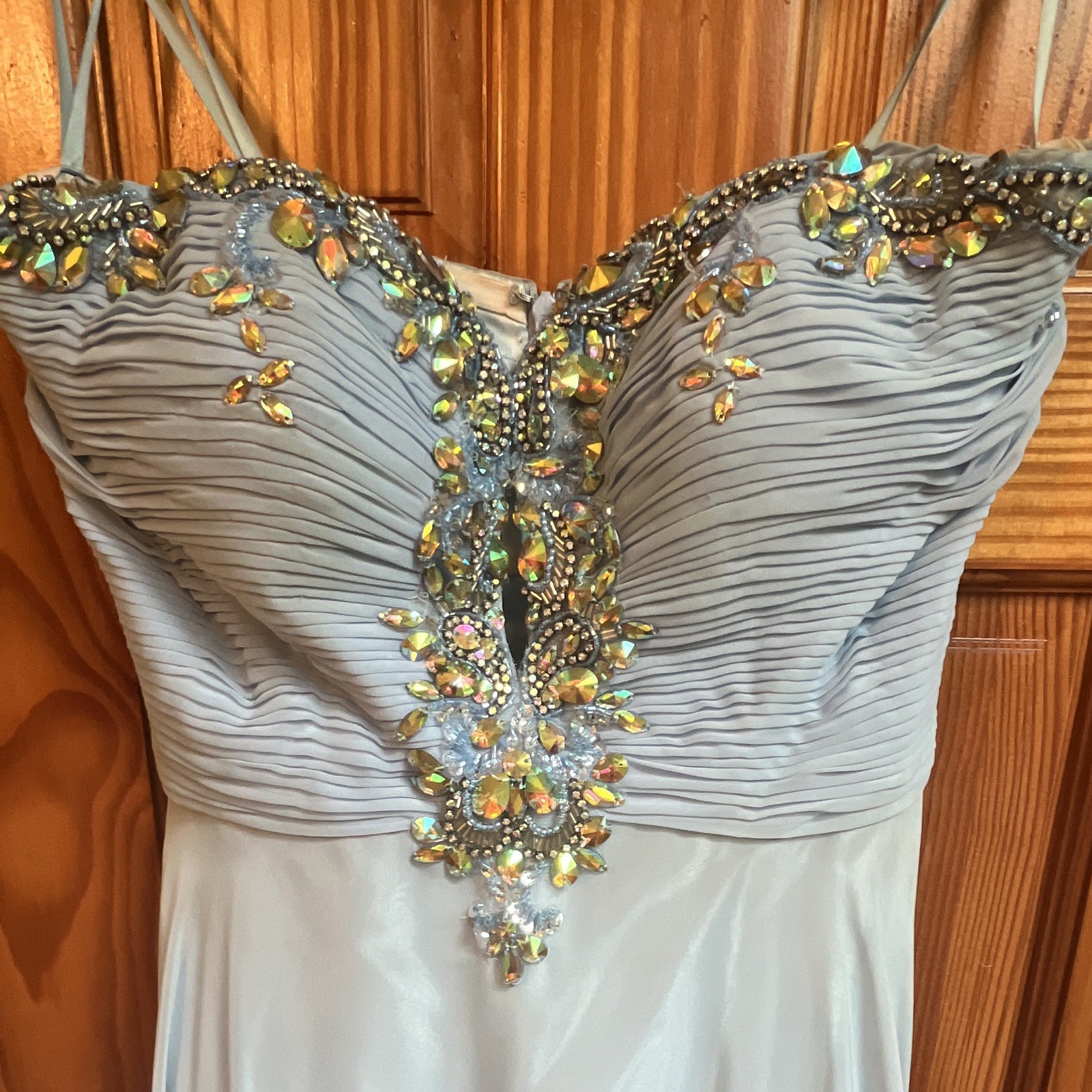 Mori Lee by Madeline Gardner Light Blue strapless Prom/Quinceanera Dress Sz 7/8