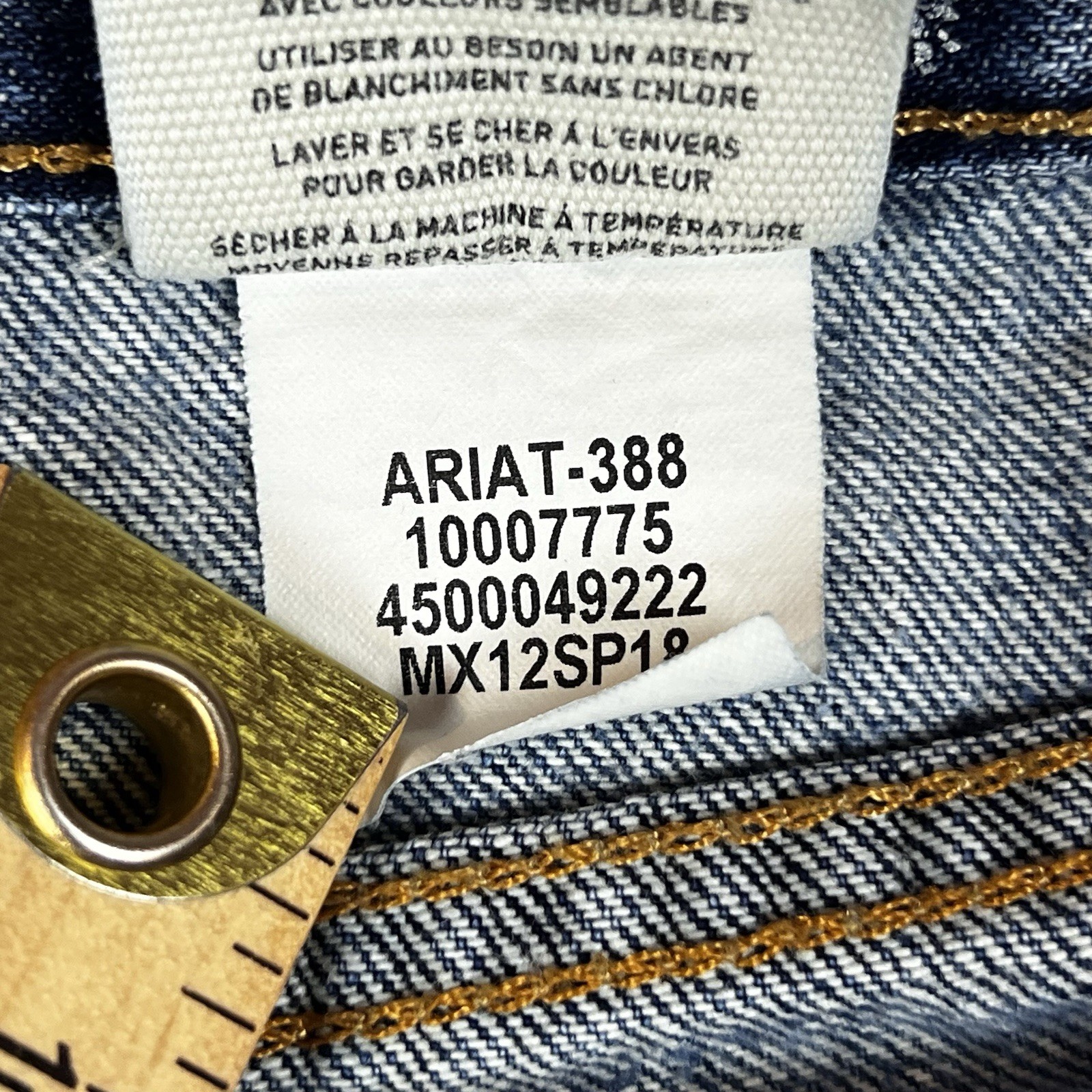 Ariat Jeans Mens 34×36 M4 Low Rise Boot Whiskering Western Rodeo