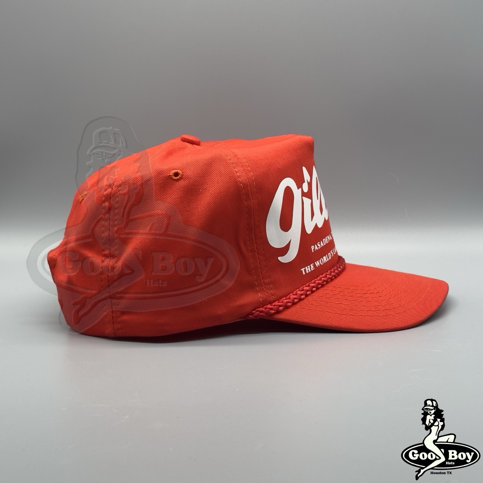 Gilley’s Urban Cowboy Hat Vintage Red Trucker Rope Cap. 80s Texas Western Wear