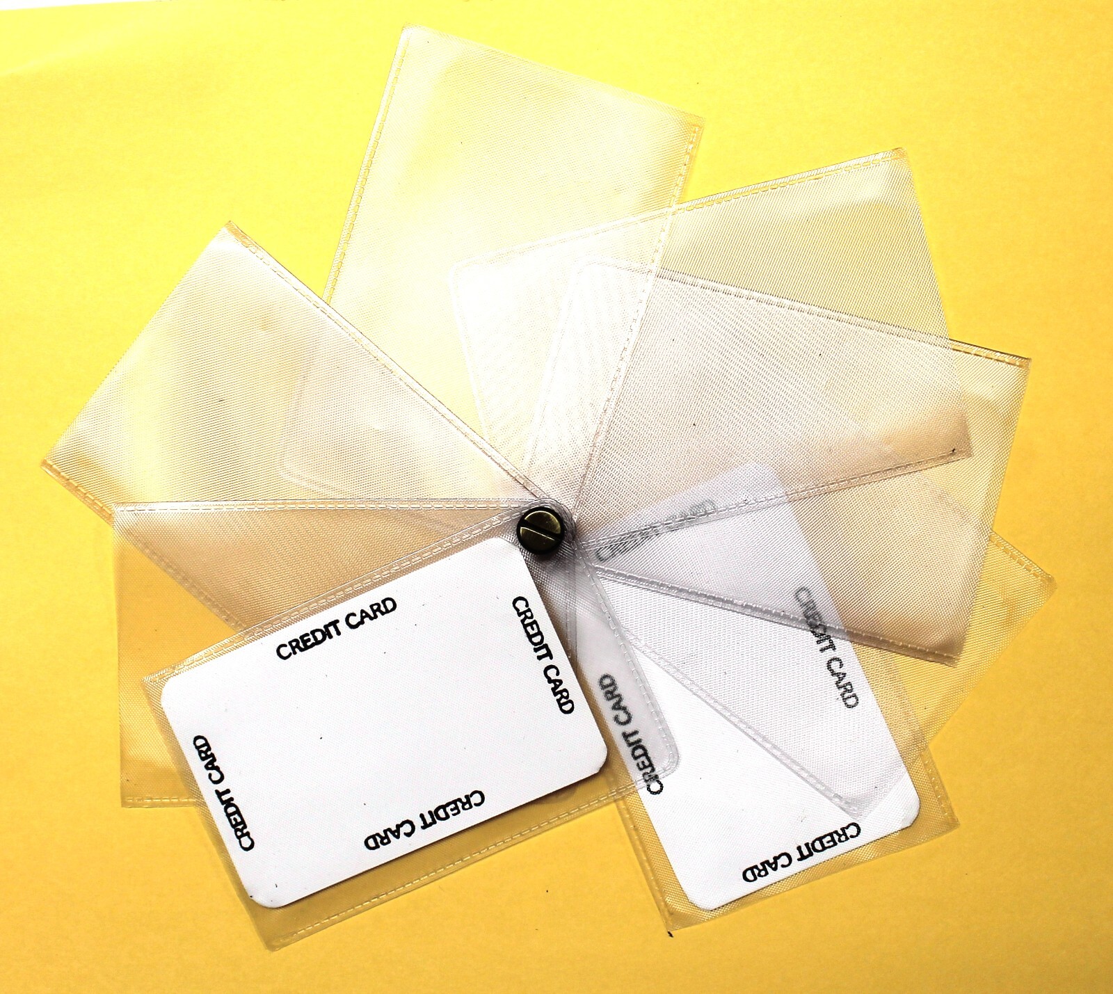 Vinyl Window Inserts for Credit Card Fan Wallets with Hardware
